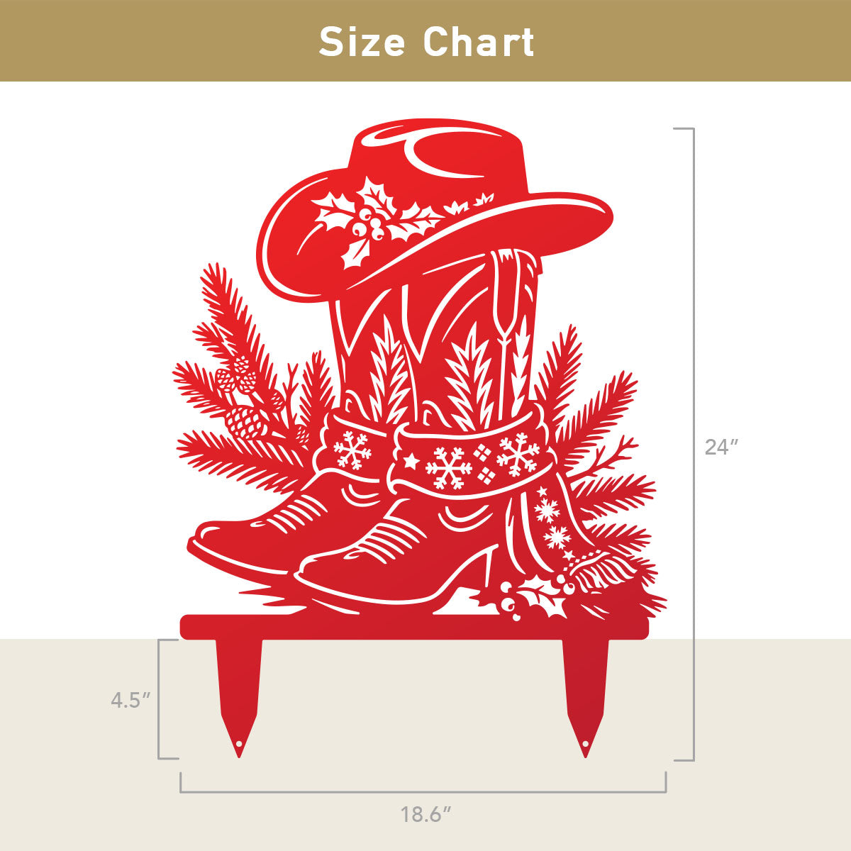 Western Christmas Collection Garden Stakes