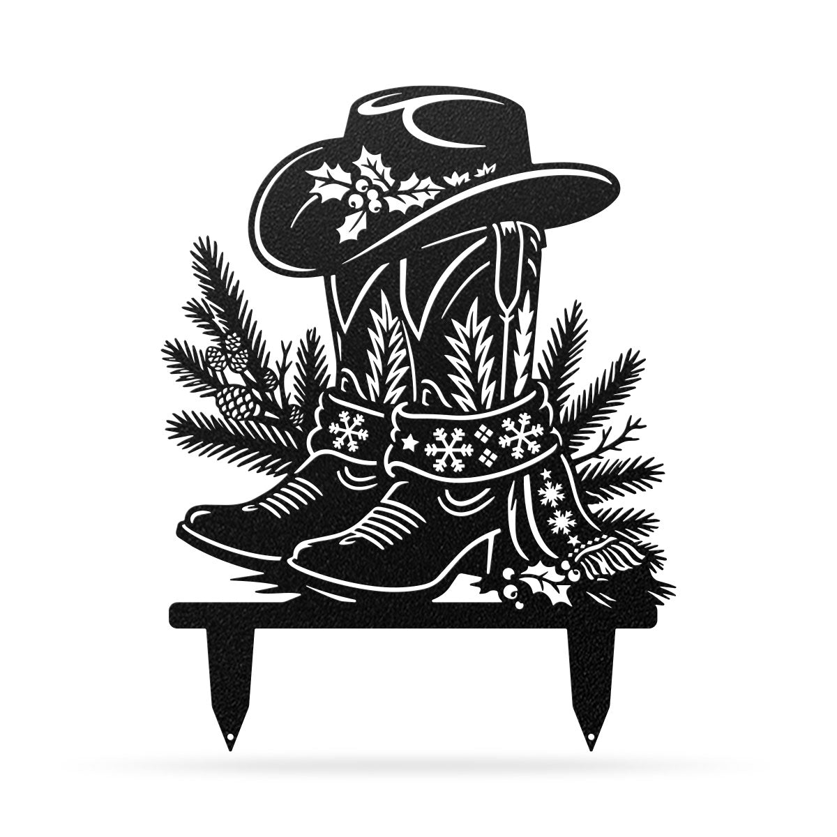 Western Christmas Collection Garden Stakes
