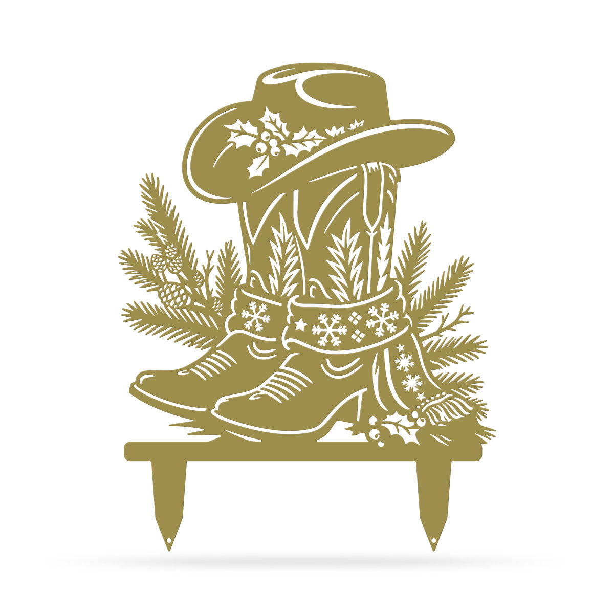Western Christmas Collection Garden Stakes