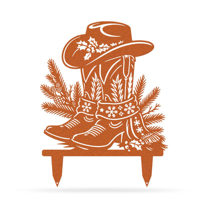 Western Christmas Collection Garden Stakes