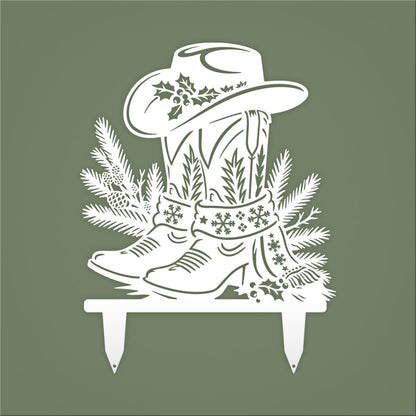 Western Christmas Collection Garden Stakes