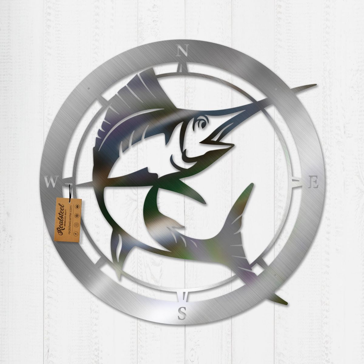 Marlin Compass Wall Art 18" / Clear Coat - RealSteel Center