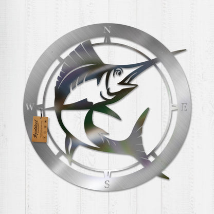Marlin Compass Wall Art 18" / Clear Coat - RealSteel Center