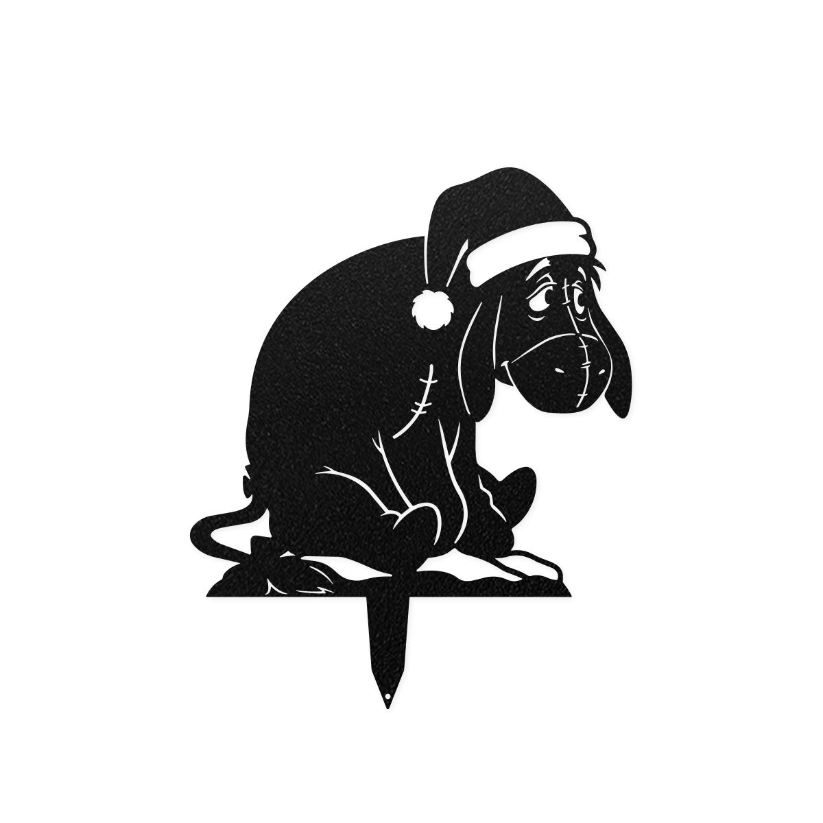 Woodland Friends Christmas Garden Stakes Black / Gentle Donkey ( 14.7