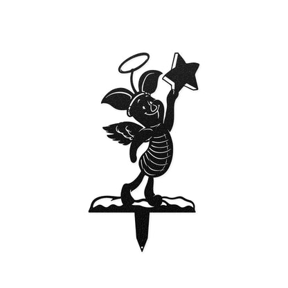 Woodland Friends Christmas Garden Stakes Black / Winter Piglet (10.5" × 19") - RealSteel Center