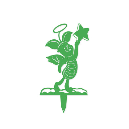 Woodland Friends Christmas Garden Stakes Green / Winter Piglet (10.5" × 19") - RealSteel Center