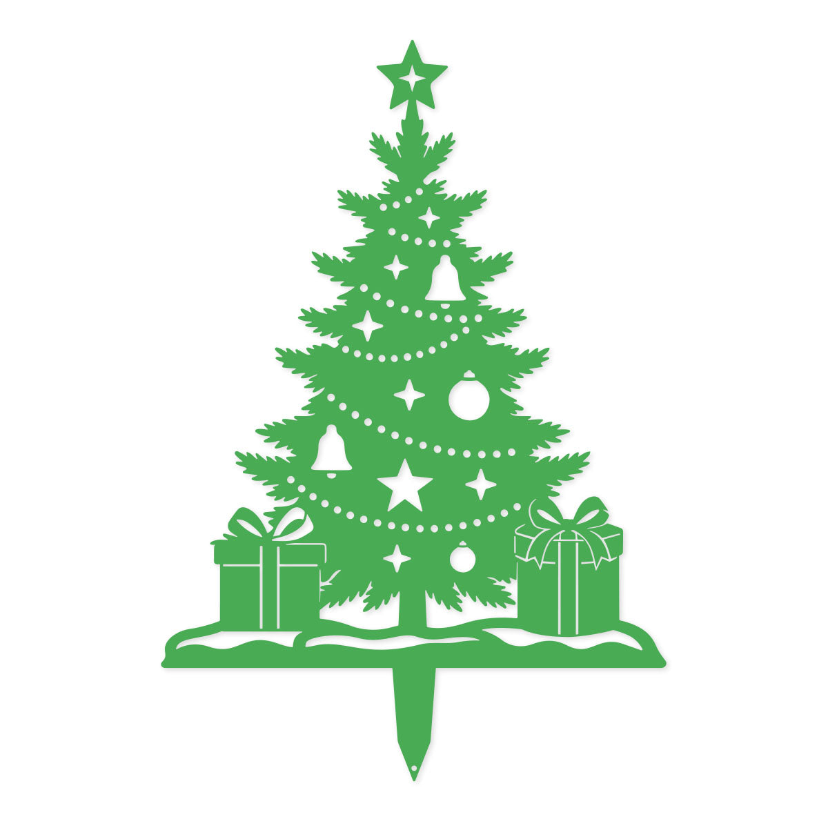 Woodland Friends Christmas Garden Stakes Green / Christmas Tree Centerpiece (16.7" × 24.5") - RealSteel Center