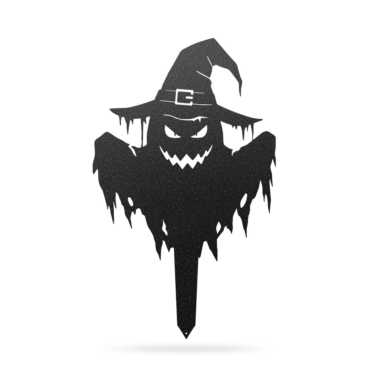Garden Art - Halloween Ghost Yard Stake Black / Witch Ghost (18” x 30”) - RealSteel Center