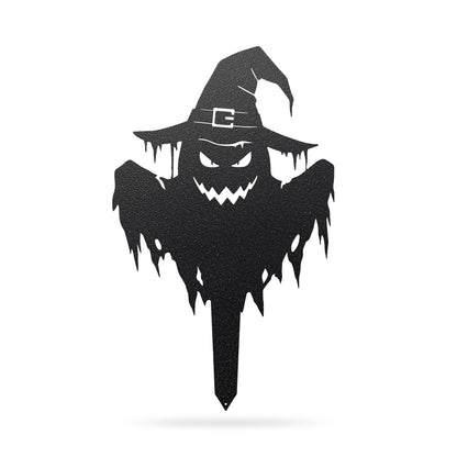 Garden Art - Halloween Ghost Yard Stake Black / Witch Ghost (18” x 30”) - RealSteel Center
