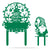Personalized Merry Christmas Tree & Gnome Metal Garden Stakes