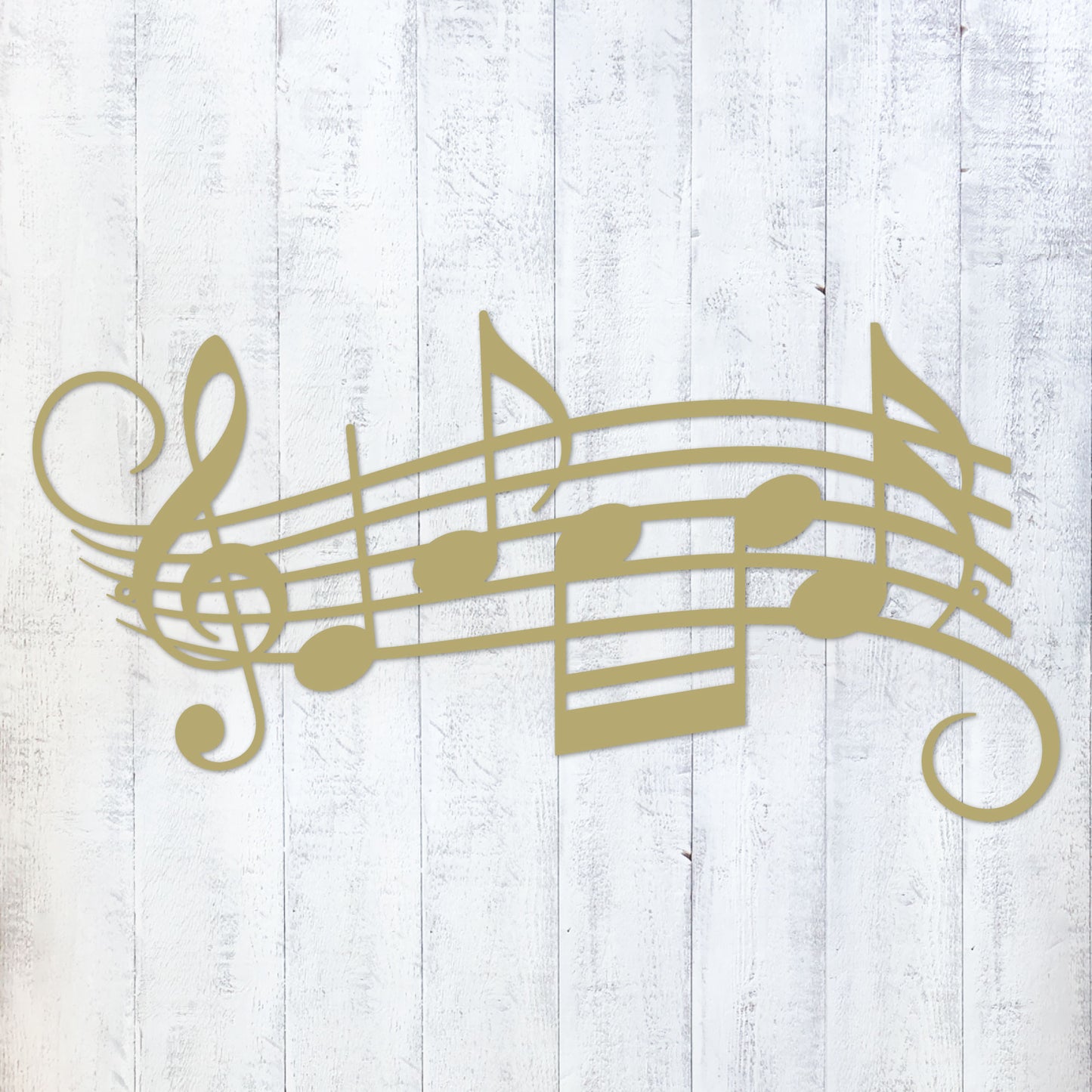 Musical Notes Wall Art 18"x9" / Gold - RealSteel Center