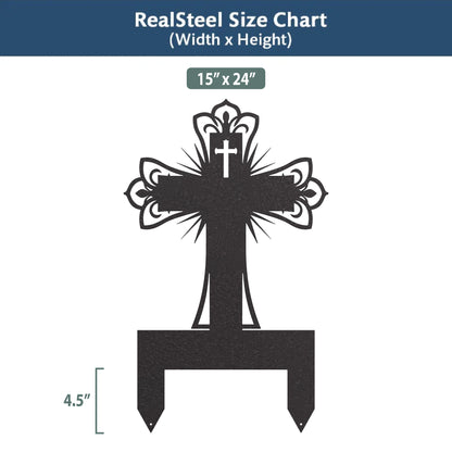 Memorial Cross Grave Marker - RealSteel Center