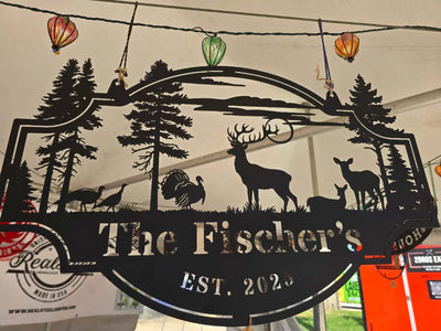 Deer Forest Horizontal Monogram