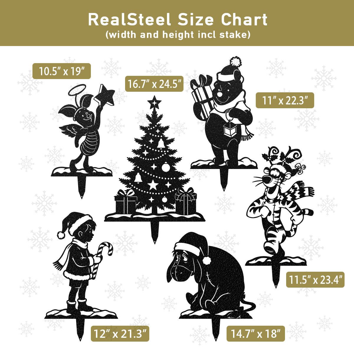 Woodland Friends Christmas Garden Stakes - RealSteel Center