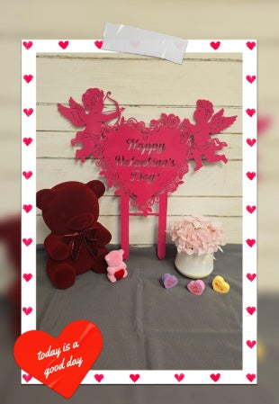 Cupids Heart Monogram Stake - RealSteel Center