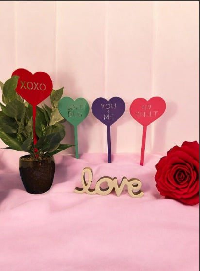 Heart Message Garden Stakes – Fun & Romantic Yard Decor - RealSteel Center