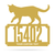 2 Line Cat Address Monogram 17"x18" / Gold - RealSteel Center