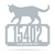 2 Line Cat Address Monogram 17"x18" / Textured Silver - RealSteel Center