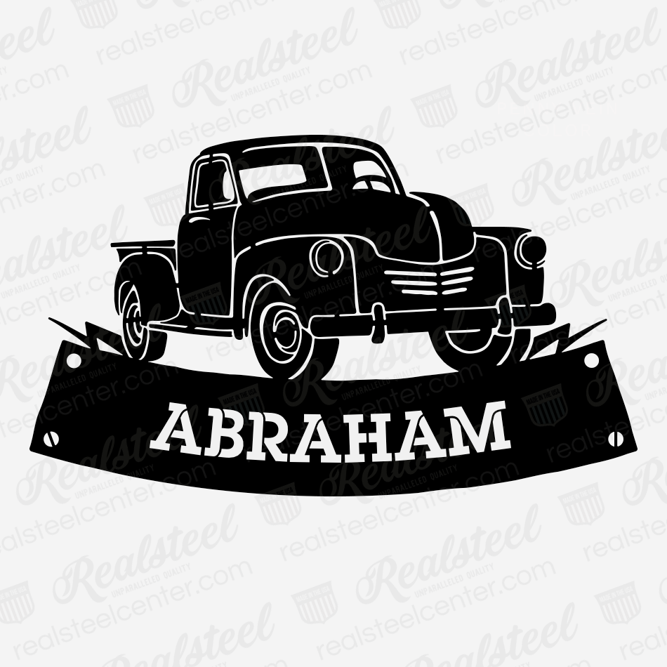 Pickup Truck Monogram – Personalized Decor for Auto Enthusiasts - RealSteel Center