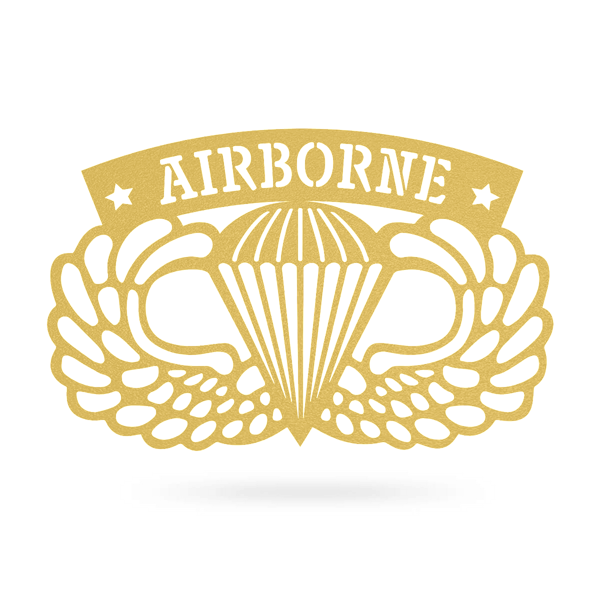 Airborne Emblem Wall Décor 18"x11" / Gold - RealSteel Center