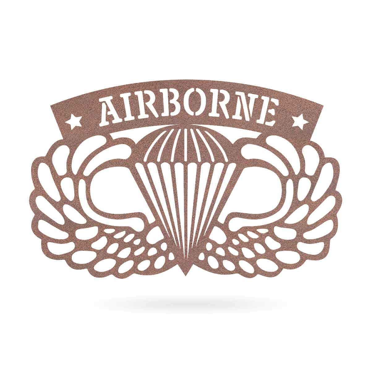 Airborne Emblem Wall Décor 18"x11" / Rust - RealSteel Center