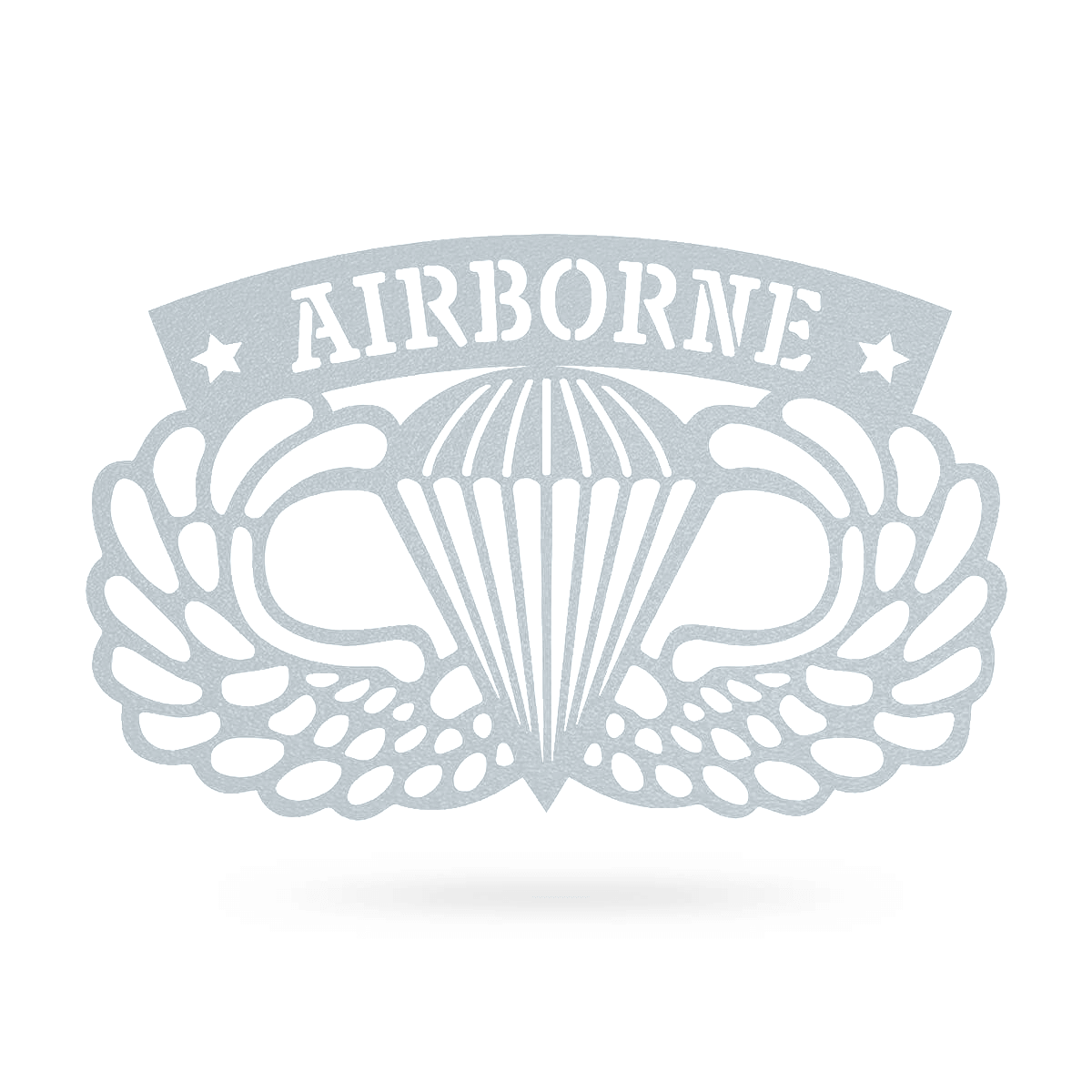 Airborne Emblem Wall Décor 18"x11" / Textured Silver - RealSteel Center