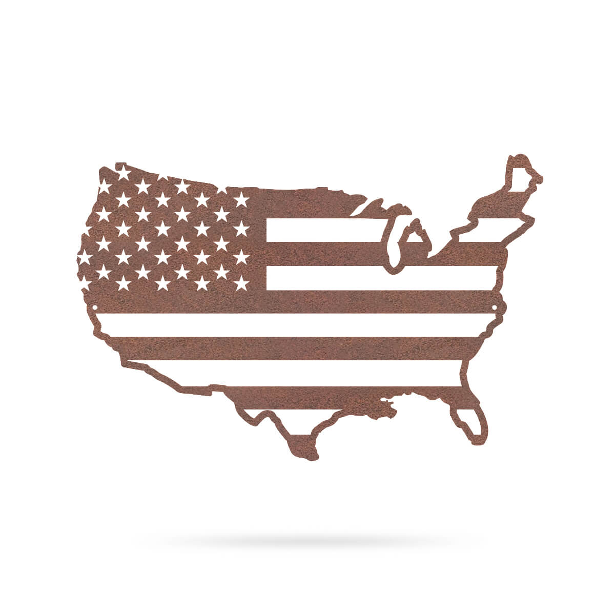 American Flag Wall Décor Small - 18"x13" / Rust - RealSteel Center