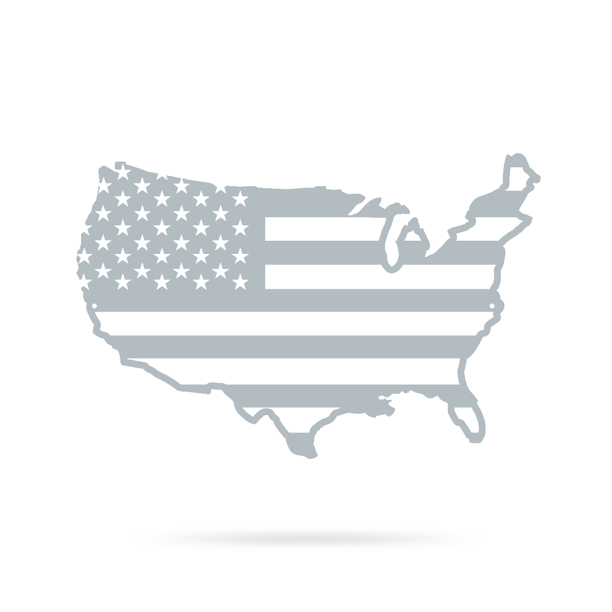 American Flag Wall Décor Small - 18"x13" / Textured Silver - RealSteel Center