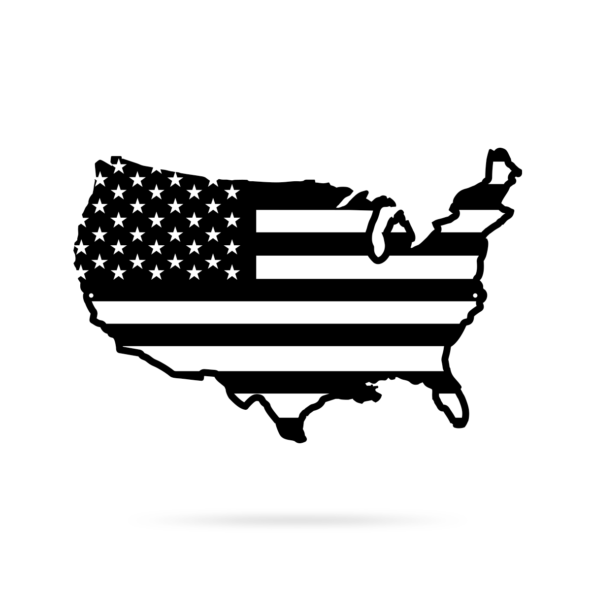 American Flag Wall Décor Small - 18"x13" / Black - RealSteel Center