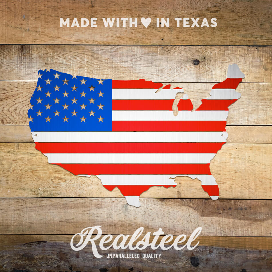 American Flag Country Wall Décor Colored 24"x17" / Colored - RealSteel Center
