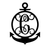 Anchor Initial Monogram 18"x13" / Black / C - RealSteel Center
