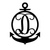 Anchor Initial Monogram 24"x17" / Black / D - RealSteel Center