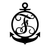 Anchor Initial Monogram 24"x17" / Black / F - RealSteel Center