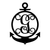 Anchor Initial Monogram 24"x17" / Black / G - RealSteel Center