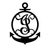 Anchor Initial Monogram 24"x17" / Black / I - RealSteel Center