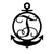 Anchor Initial Monogram 24"x17" / Black / T - RealSteel Center