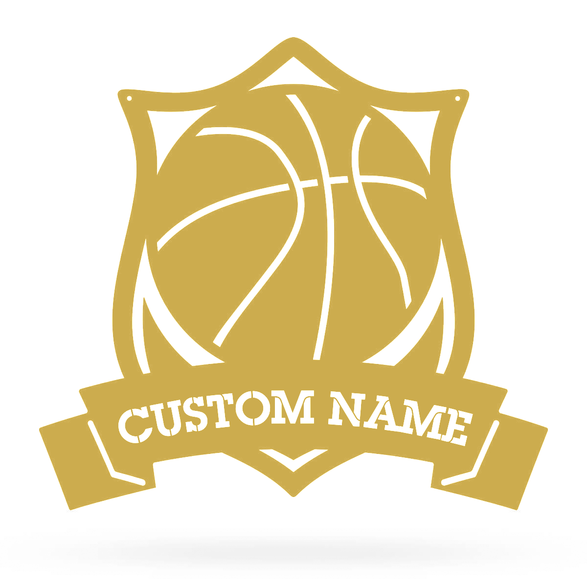 Basketball Monogram 16"x18" / Gold - RealSteel Center