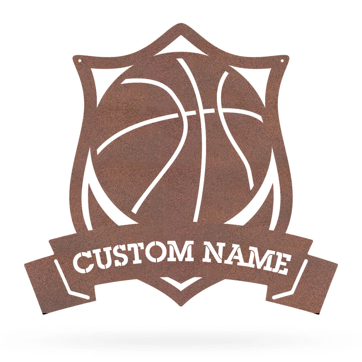 Basketball Monogram 16"x18" / Rust - RealSteel Center