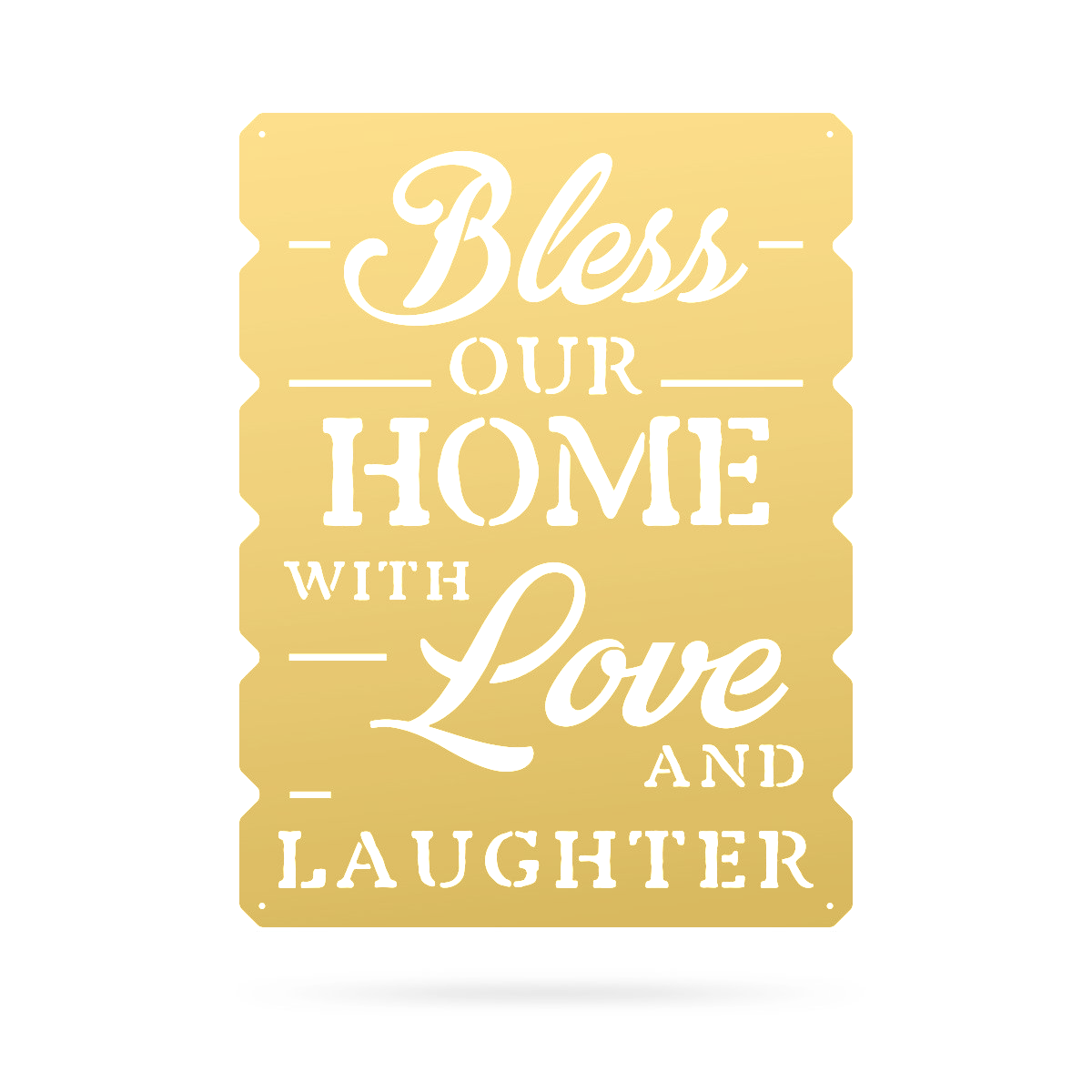 Bless Our Home Wall Art 18"x24" / Gold - RealSteel Center