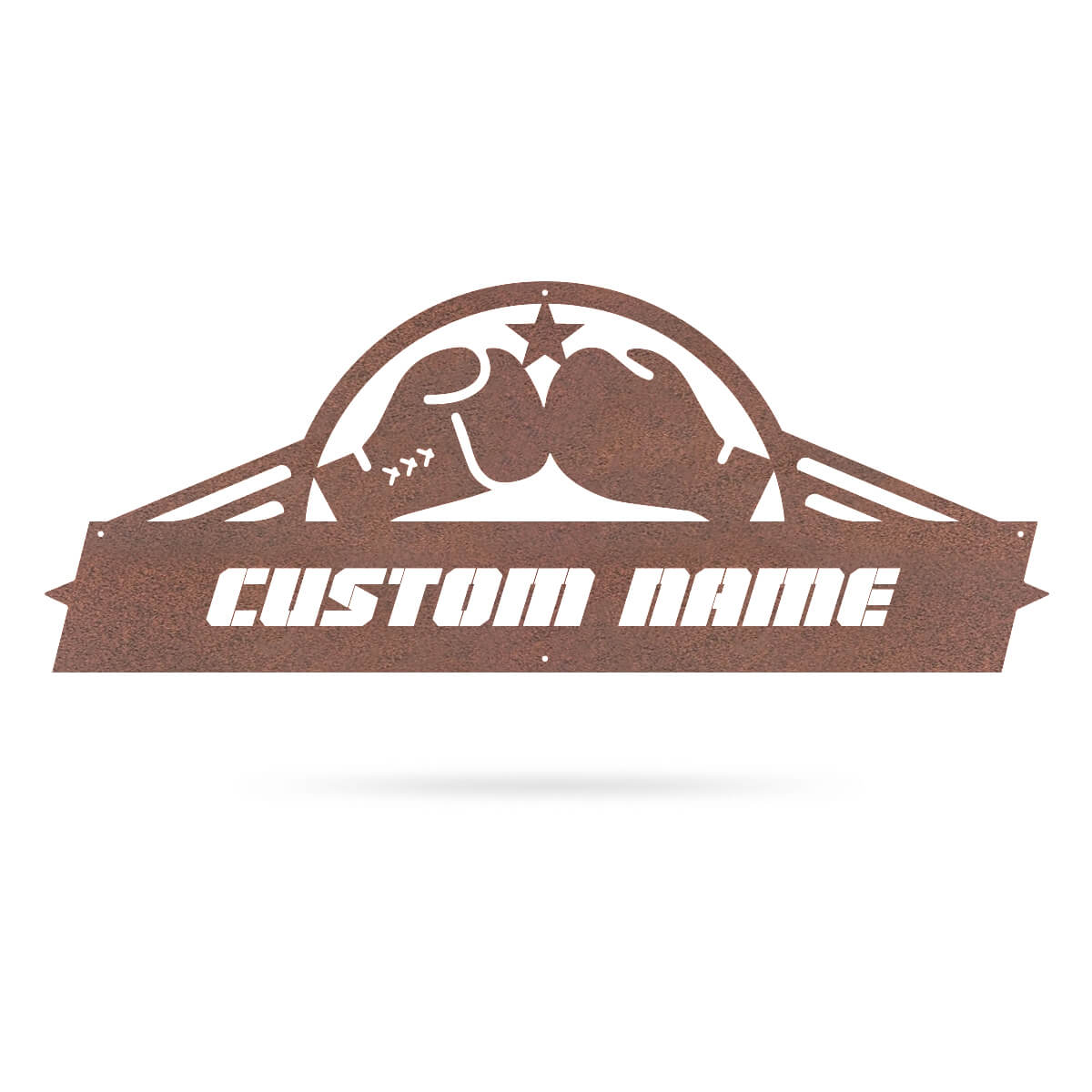 Boxing Gloves Monogram 7"x18" / Rust - RealSteel Center