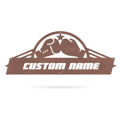 Boxing Gloves Monogram 7"x18" / Rust - RealSteel Center