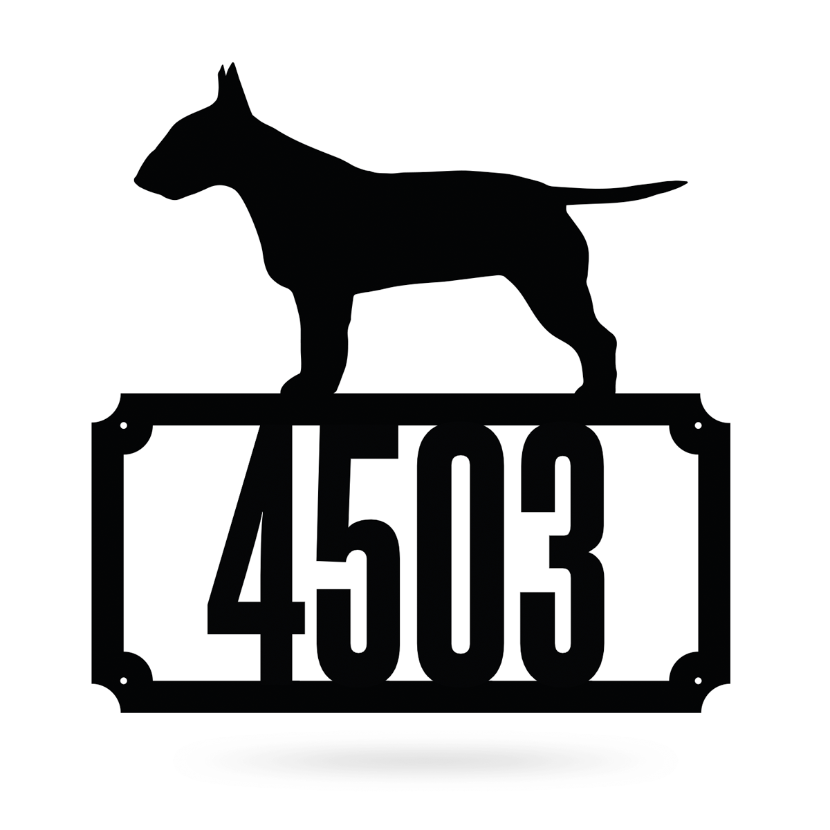 Bull Terrier Home Number Monogram  - RealSteel Center