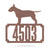 Bull Terrier Home Number Monogram 18"x18" / Rust - RealSteel Center