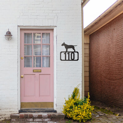 Bull Terrier Home Number Monogram  - RealSteel Center