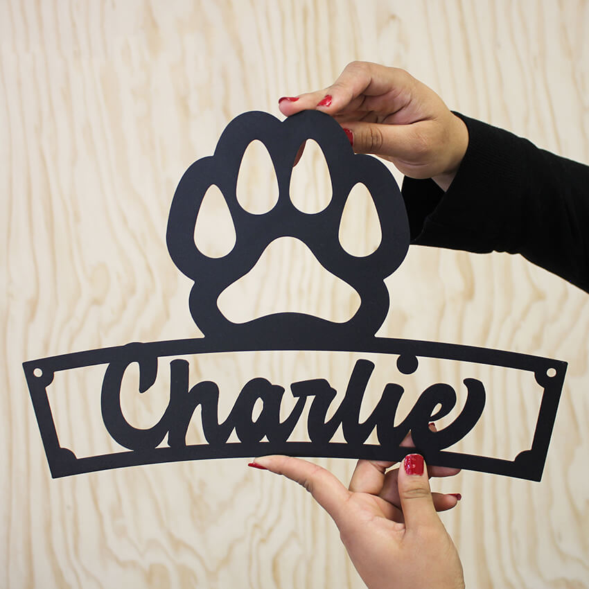 Personalized Dog Paw Sign  - RealSteel Center