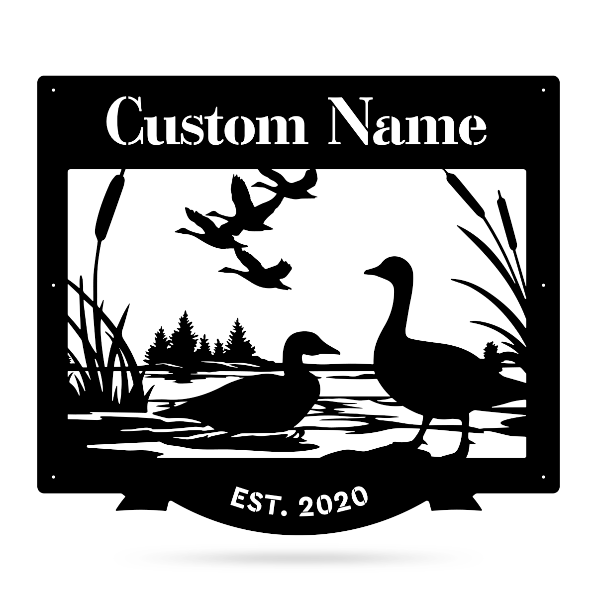 Duck Pond Monogram 26"x30" / Black - RealSteel Center