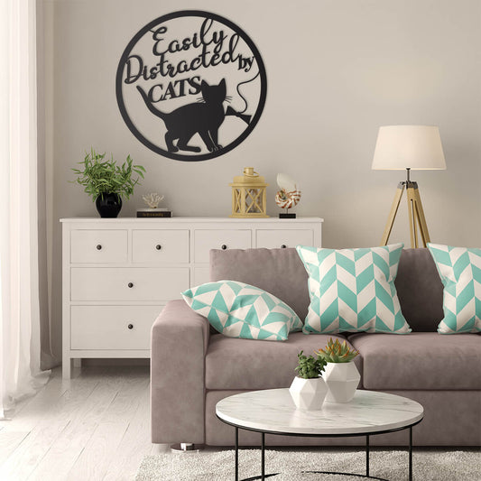Easily Distracted By Cats Wall Art  - RealSteel Center