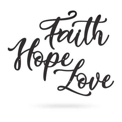 Faith Hope Love 18" / Black - RealSteel Center