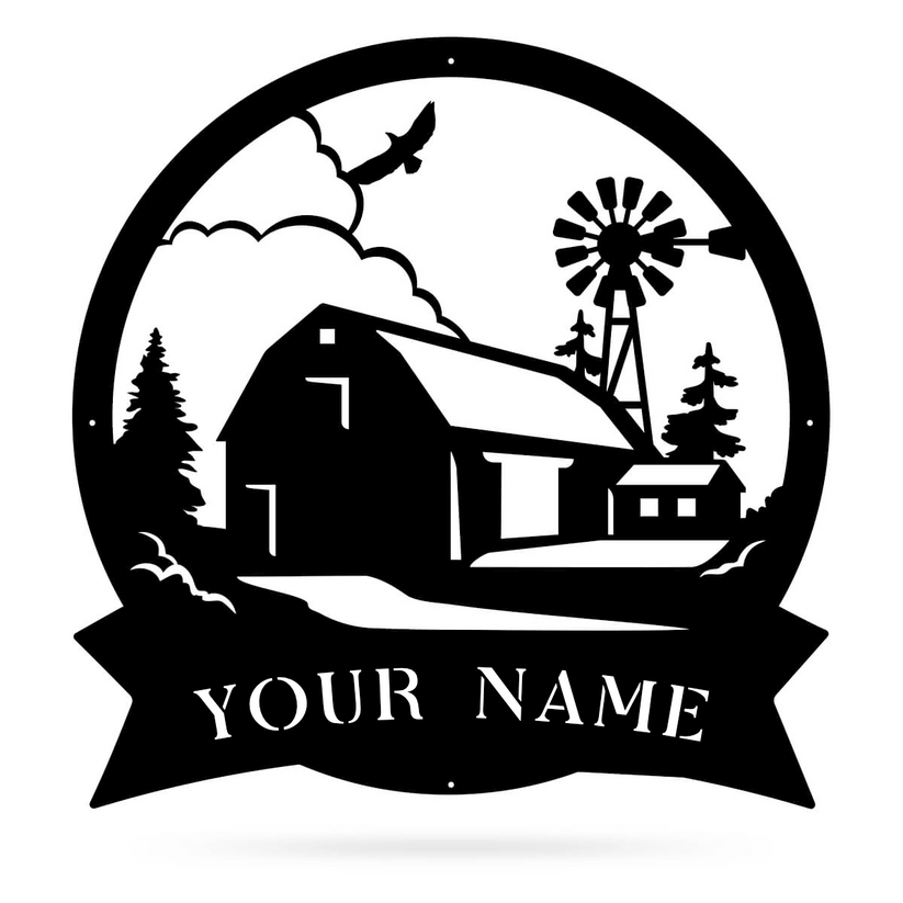 Country Monogram Calling All Farmers! Our Farmhouse Monogram is Perfect for Your Home ...