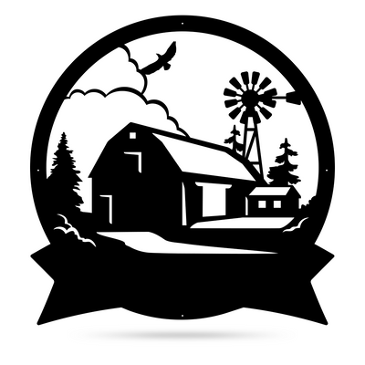 Farmhouse Monogram 18" / Black - RealSteel Center